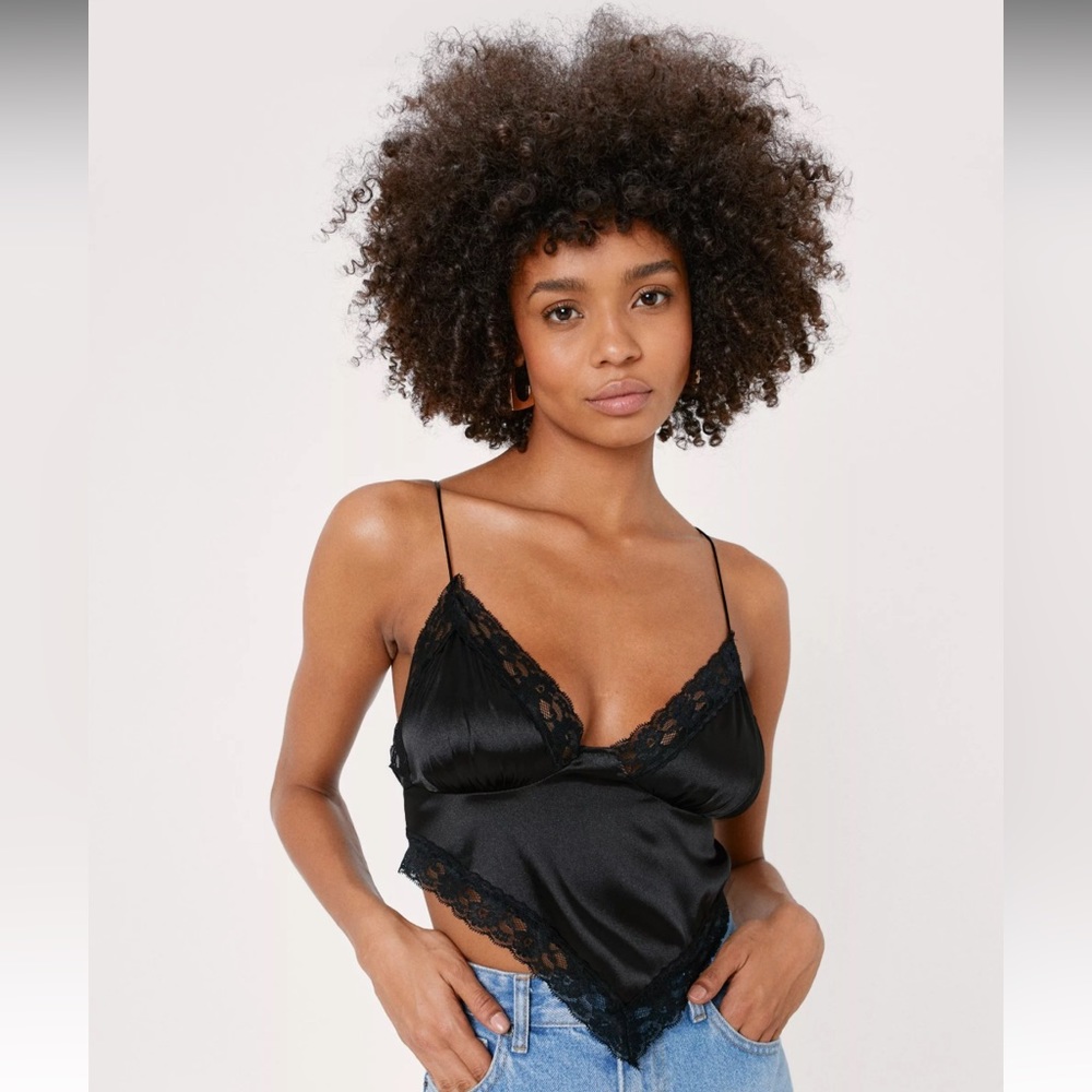 Nasty Gal lace trim bandana top, NWT
